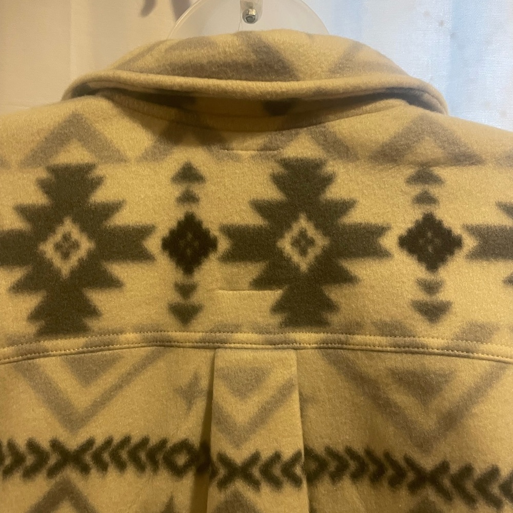 Geometric Patterned Utility Jacket - Gray and Whi… - image 8